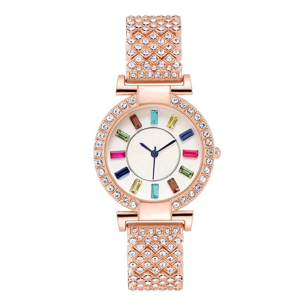 New Big Colorful Crystals Women's Watch - Nioor