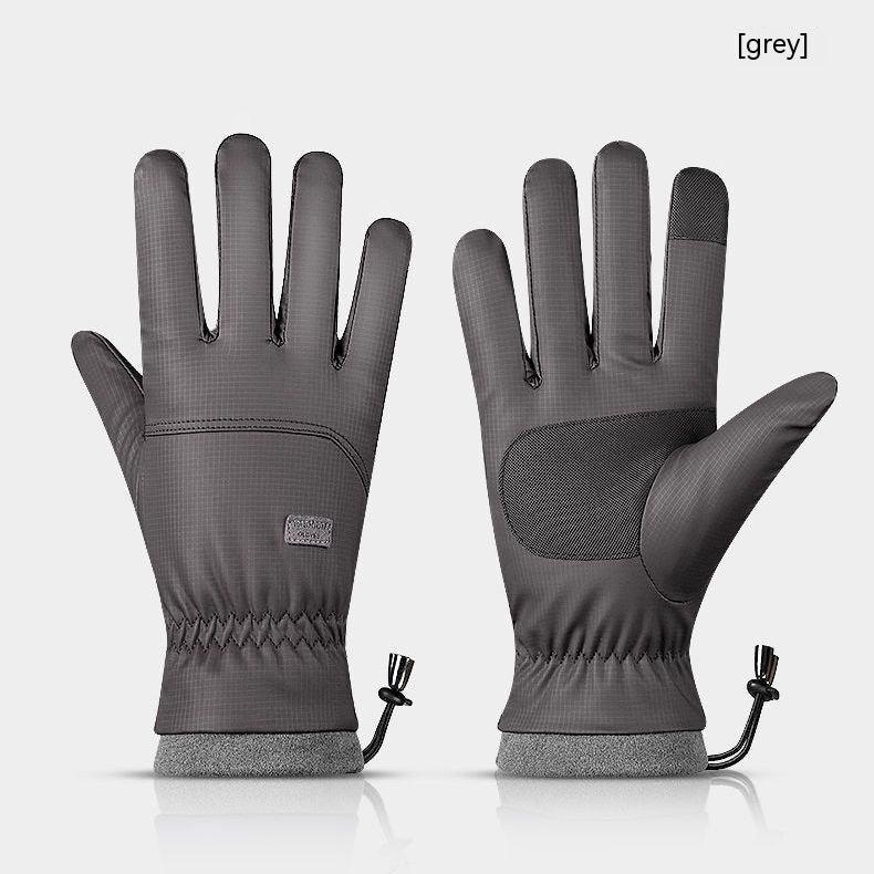 Polyester Gloves Men's And Women's Touch Screen Ski Gloves Outdoor Waterproof Windproof Warm Riding Full Finger Fleece Climbing - Nioor