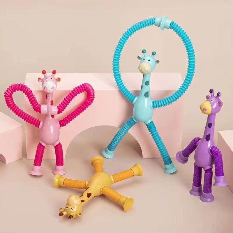 Giraffe Tubes Sensory Toys Novelty Spring Fidget Toy Stretch Tube Stress Relief Toy For Kid Birthday Gift Party Favors - Nioor