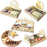 Wooden Ornament Eid Al Fitr Table Decoration Tray