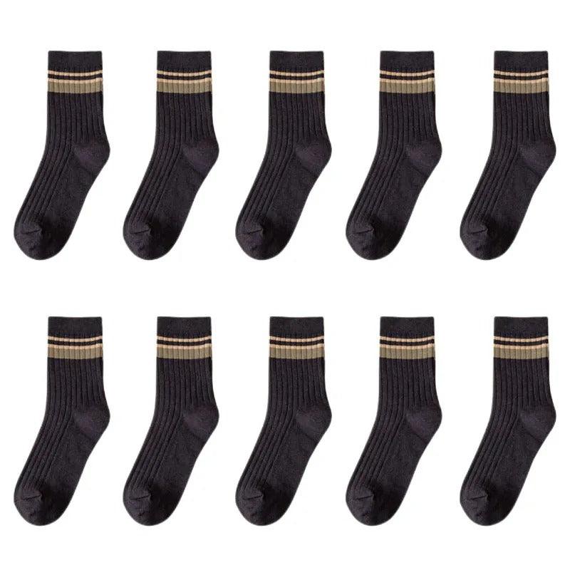 Men's Mid-calf Versatile Korean Style Japanese Style Academic Style Socks - Nioor