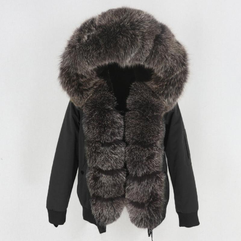 Parka Thick Raccoon Fur Liner Jacket Fur - Nioor