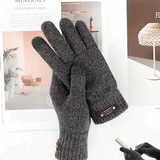 Men's Plus Size Double Layer Touch Screen Gloves - Nioor