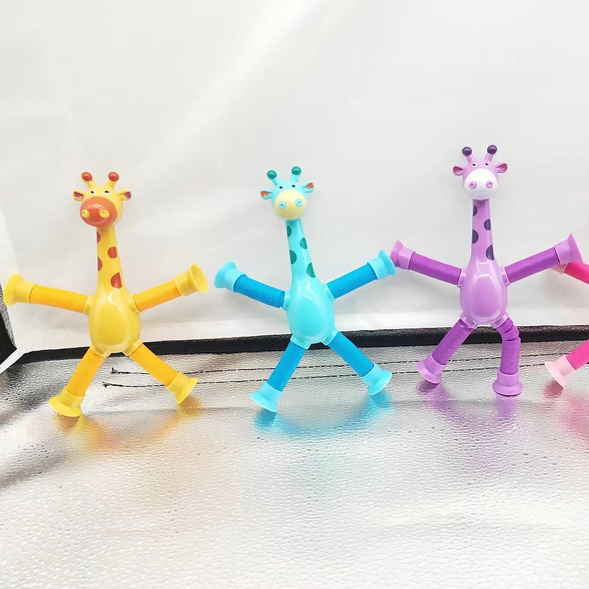 Giraffe Tubes Sensory Toys Novelty Spring Fidget Toy Stretch Tube Stress Relief Toy For Kid Birthday Gift Party Favors - Nioor