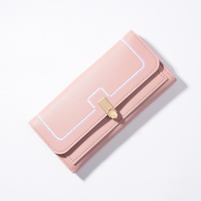 Women's Long And Simple Student Large Capacity Multi-card-slot Clutch