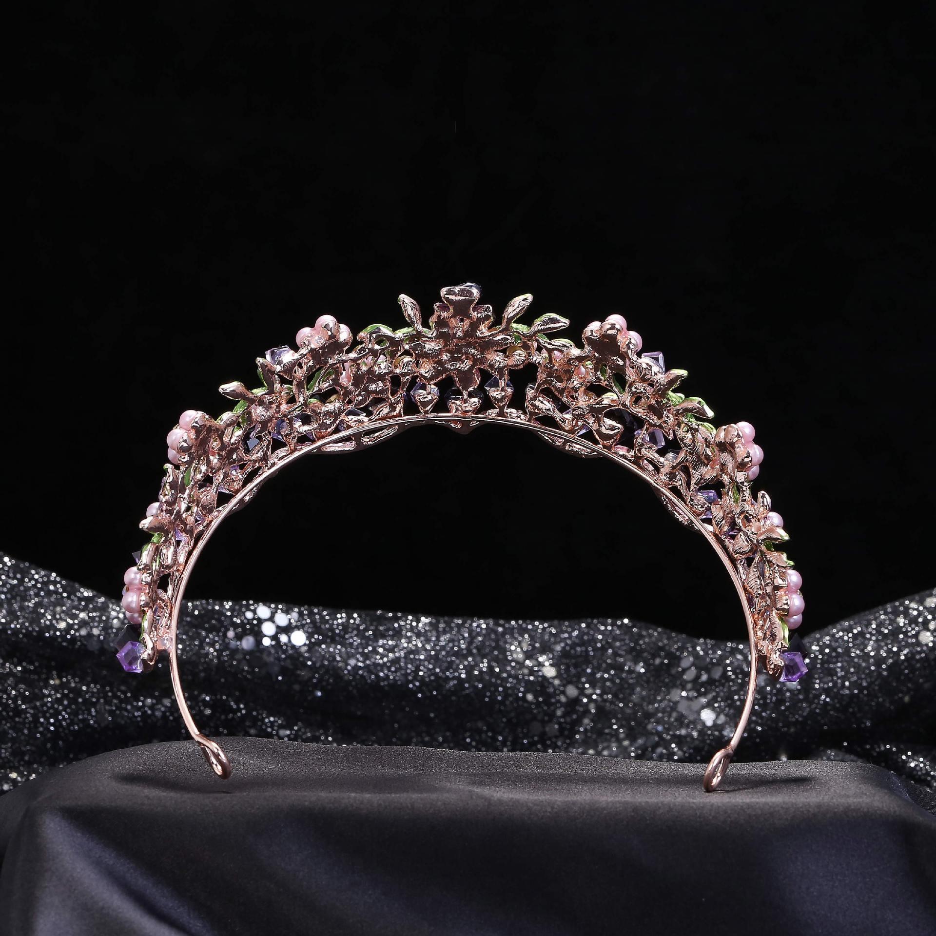 Alloy Crystal Flowers Wedding Bridal Hair Ornaments - Nioor