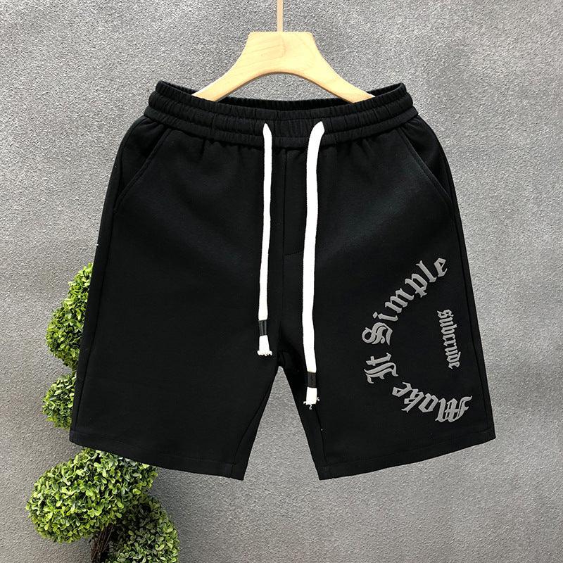 Printed Cropped Sports Pants Summer Men - Nioor