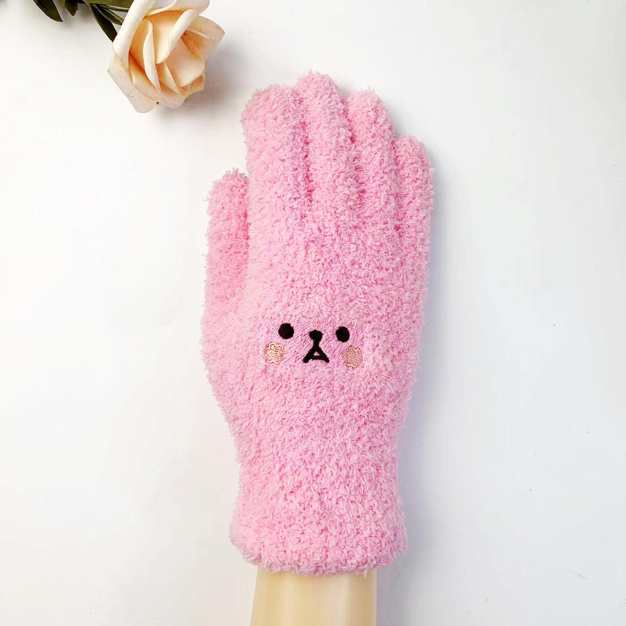 Warm Lady Winter Knitting Plush Gloves - Nioor