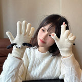 Magnetic Gloves Five Finger Cute Thickening Wool Cycling Thermal Knitting Gloves Autumn And Winter - Nioor