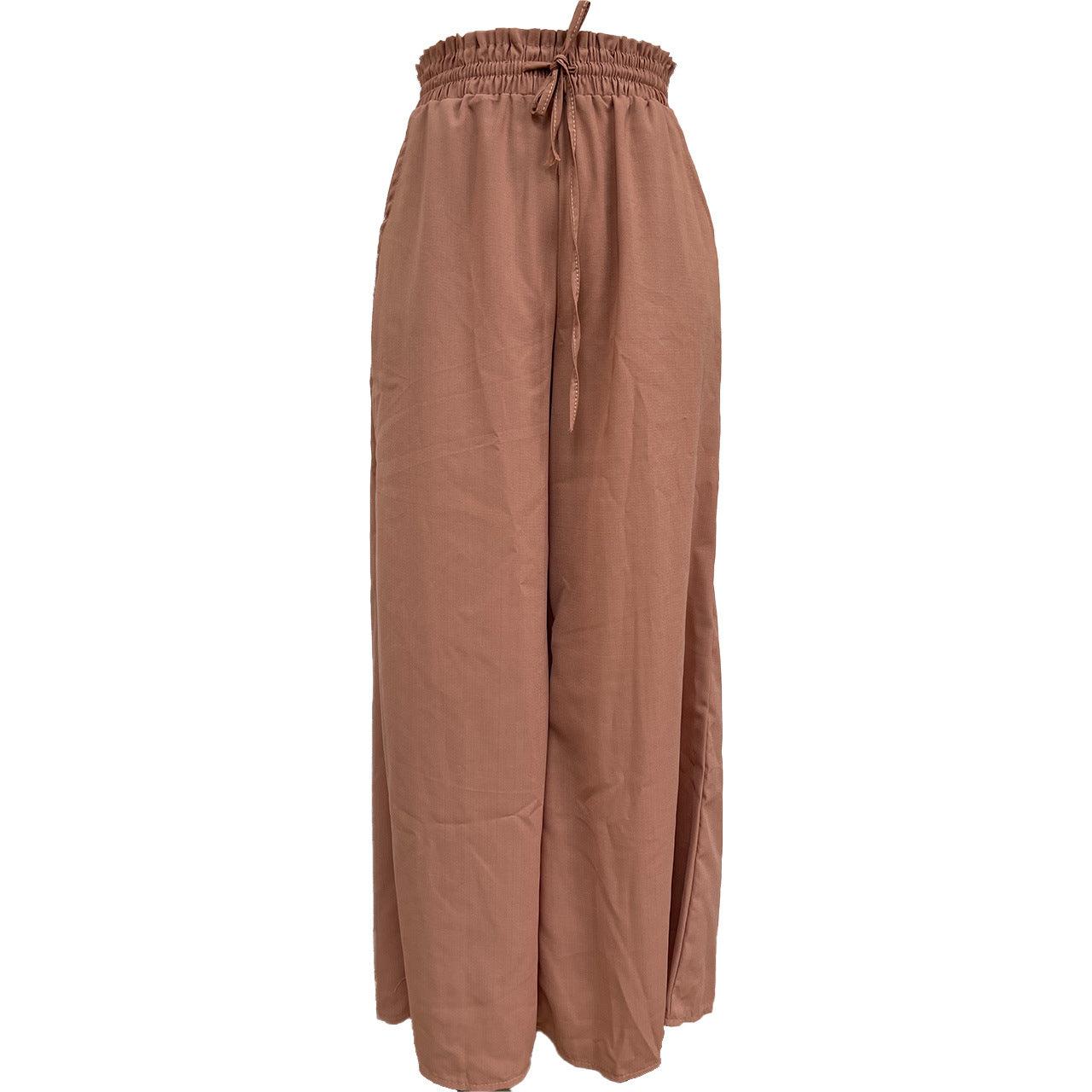 Elastic Waist Fashion Casual Wide-leg Pants For Women - Nioor