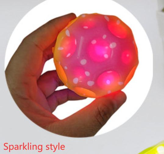 Hole Ball Soft Bouncy Ball Anti-fall Moon Shape Porous Bouncy Ball Kids Indoor Outdoor Toy Ergonomic Design - Nioor