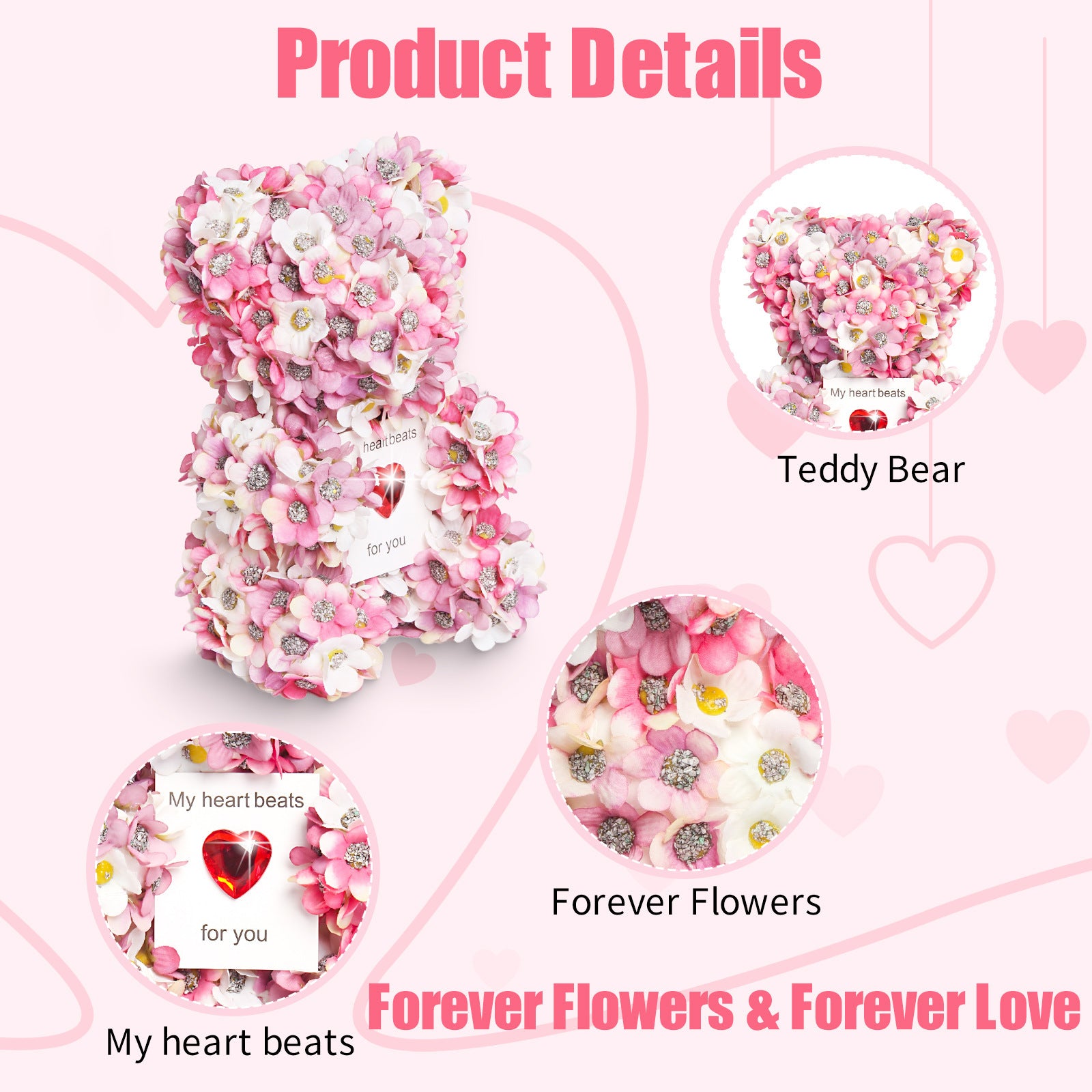 Valentine's Day Artificial Rose Bear Handmade Gift