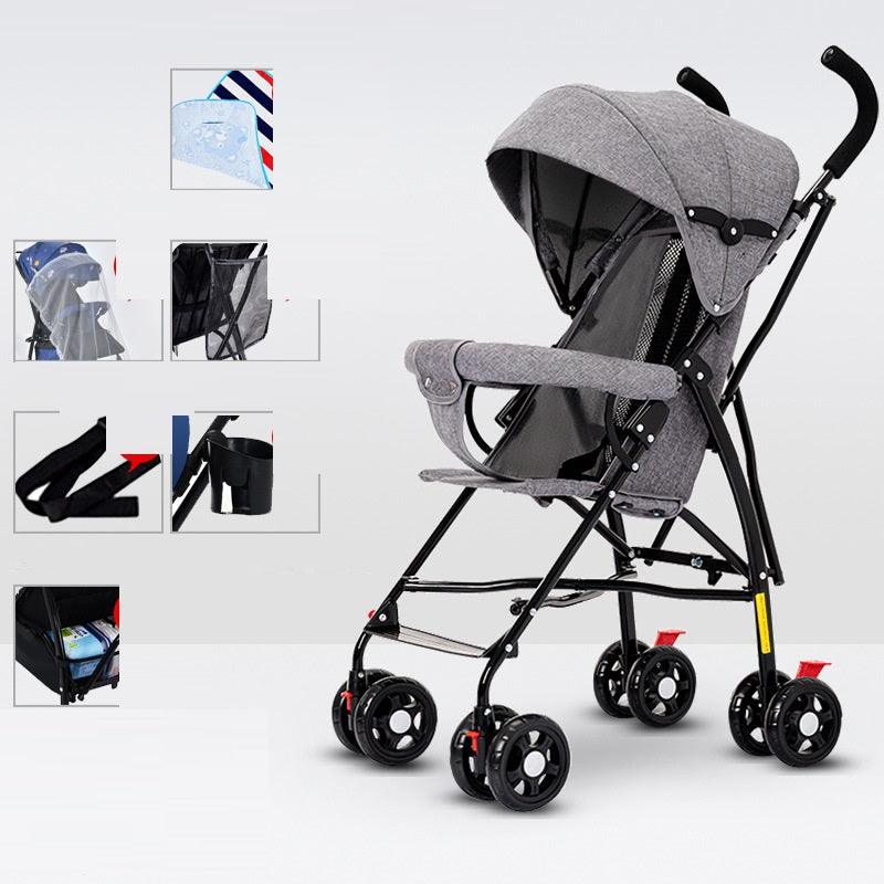 Sit And Lie Down Baby Portable Folding Simple Trolley - Nioor