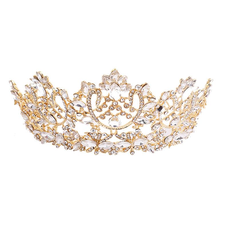 Flower Horse Eye Atmospheric Bride Crown Photography Birthday Show Tiara - Nioor