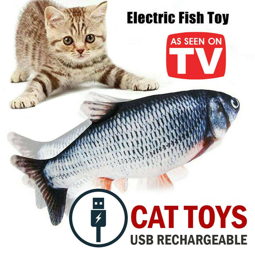 Electric Fish Cat Toy Realistic Interactive Kicker Jumping Dancing Kitten Toys - Nioor