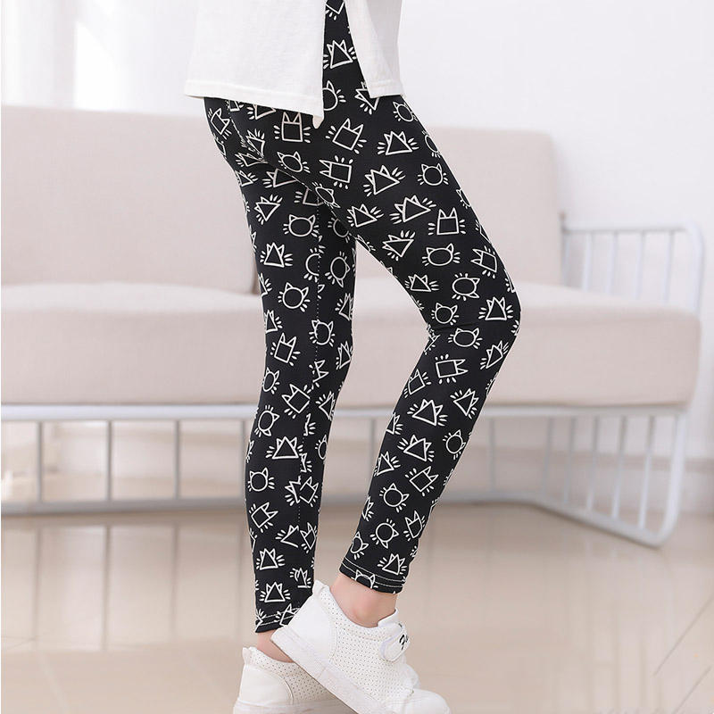 Middle-aged Children's Leggings With Stretch Print