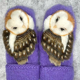 Owls Knitted Wool Gloves Winter Warm Cartoon Gloves For Christmas Gift - Nioor