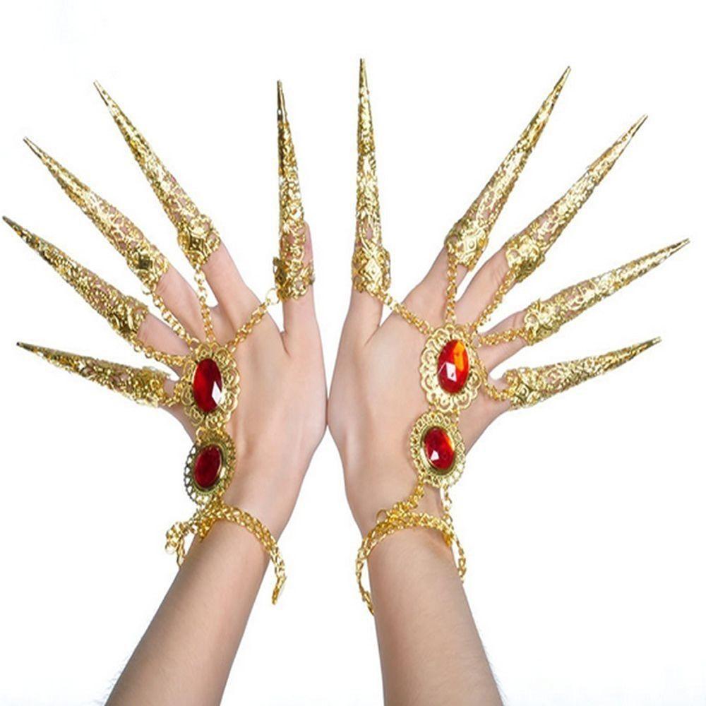 Dance Props Golden Indian Girl Nails - Nioor