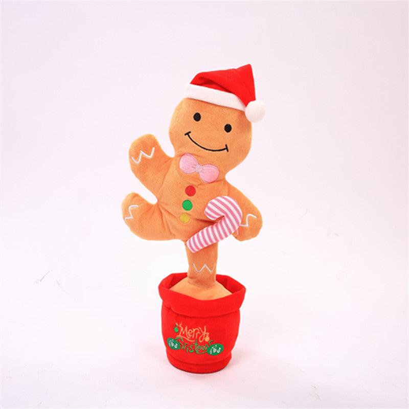 Dancing Christmas Toys Funny Tree Repeat Talking Electronic Plush Toys Can Sing Record Lighten Early Education Funny Gift Christmas - Nioor