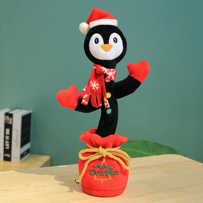 Dancing Christmas Toys Funny Tree Repeat Talking Electronic Plush Toys Can Sing Record Lighten Early Education Funny Gift Christmas - Nioor