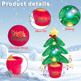 Dancing Christmas Toys Funny Tree Repeat Talking Electronic Plush Toys Can Sing Record Lighten Early Education Funny Gift Christmas - Nioor