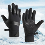 Men's And Women's Fashion Outdoor Waterproof Windproof Touch Screen Riding Cold-proof Gloves - Nioor