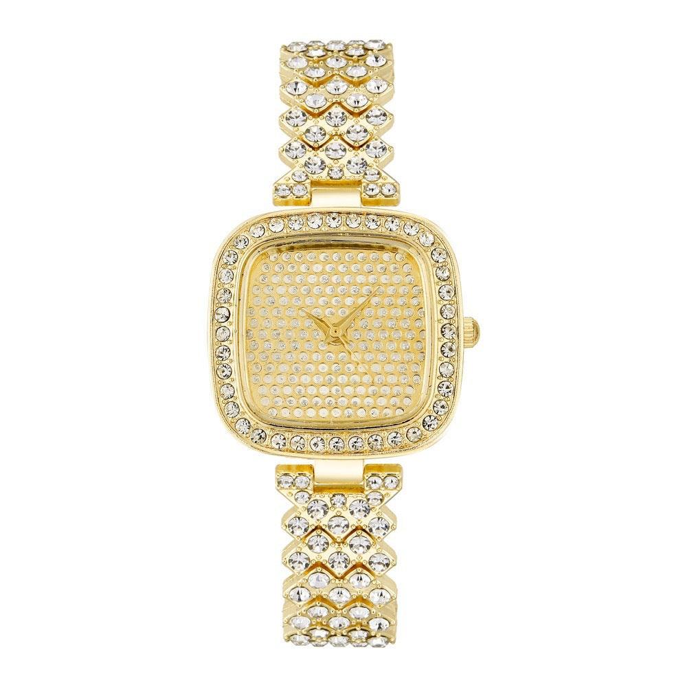 Women's Square Diamond Bracelet Fashion Quartz Watch - Nioor