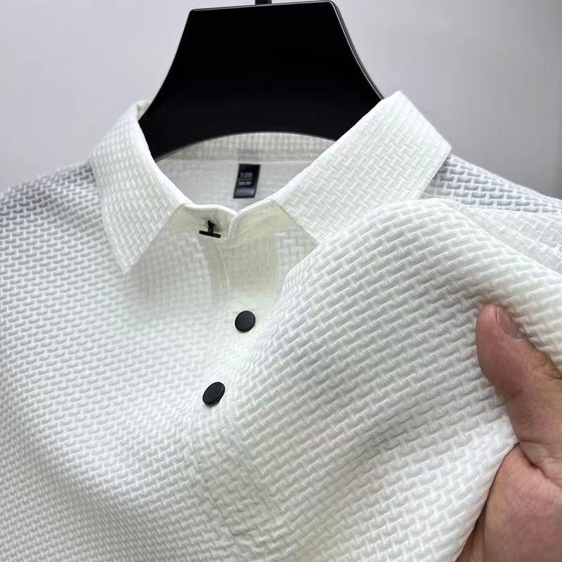 Mesh Ice Silk Short Sleeve Shirt - Nioor