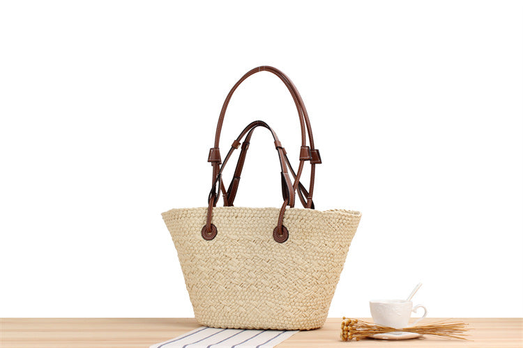 New Large Capacity Shoulder Hand-carrying Dual-use Woven Bag