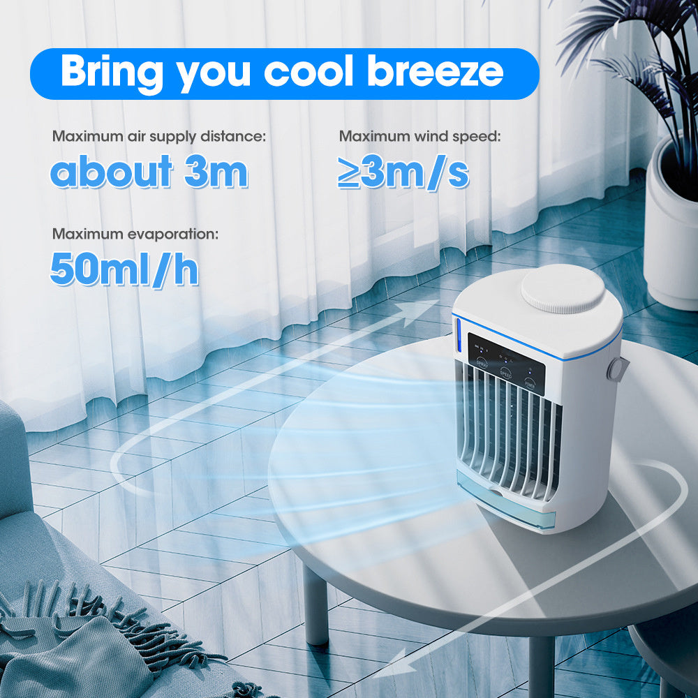 New Mini Air Cooler Household Humidification Spray Fan