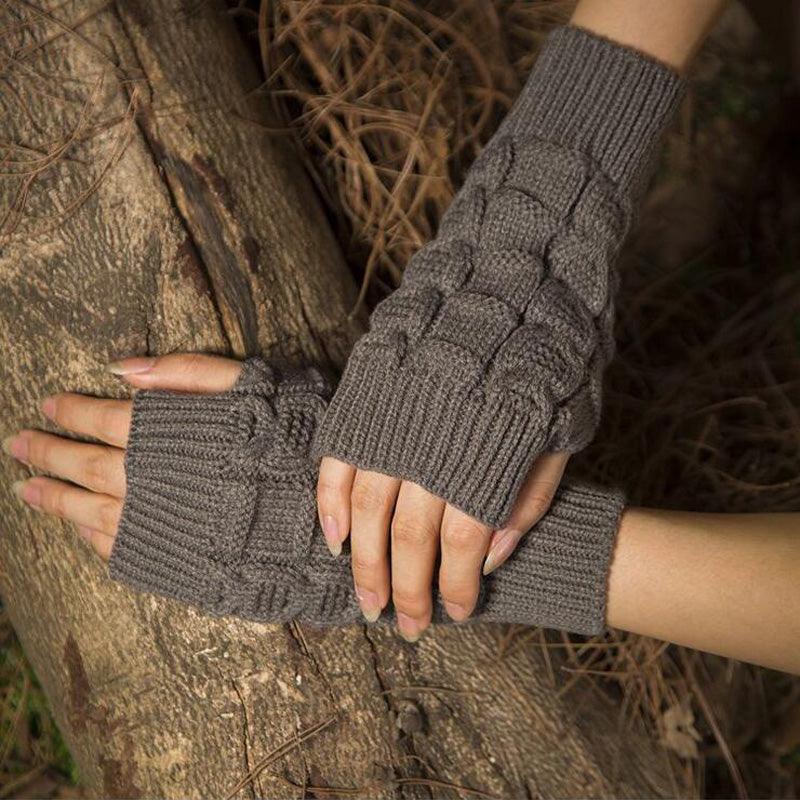 Warm Autumn And Winter Knitted Finger-exposing Half-finger Movement - Nioor