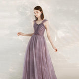 Purple Host Star Sky Toast Dress Shoulder To Shoulder - Nioor