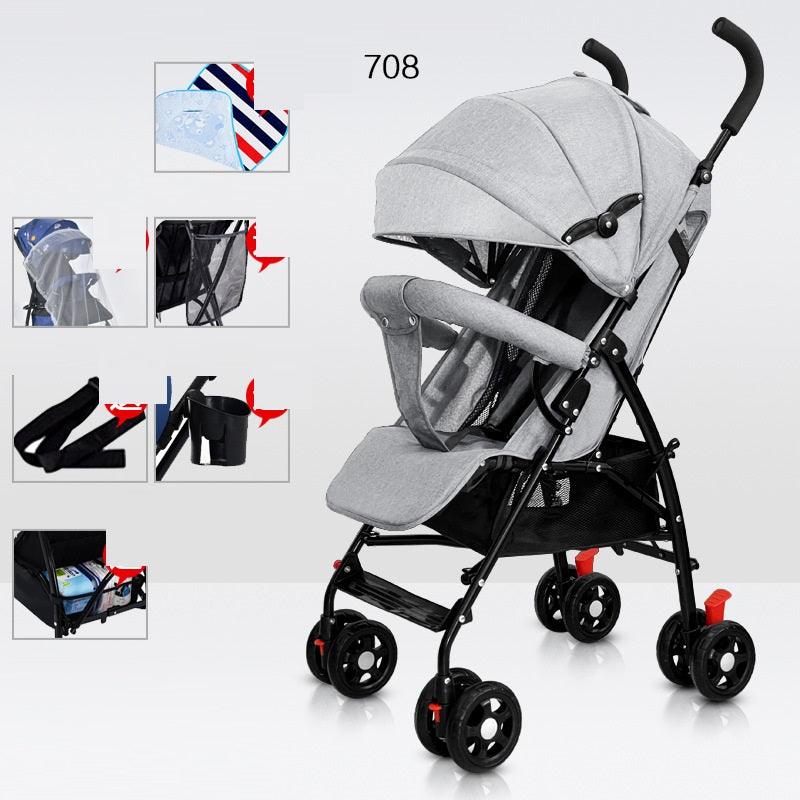 Sit And Lie Down Baby Portable Folding Simple Trolley - Nioor