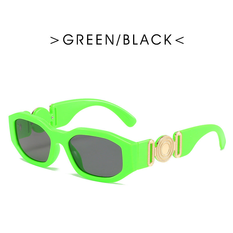 Metal Hinged Small Frame Sunglasses Retro Polygon Sunglasses Women Glasses