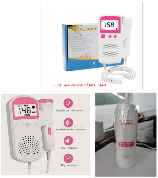 Fetal Heart Rate Monitor Home Pregnancy Baby Fetal Sound Heart Rate Detector - Nioor