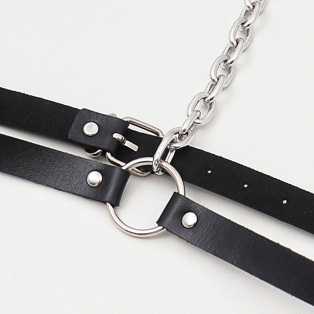 Sexy Fashion Metal Chain Choker Harness Ladies Nightclub Performance Fashion Waist Chain Harness Leather Goods - Nioor