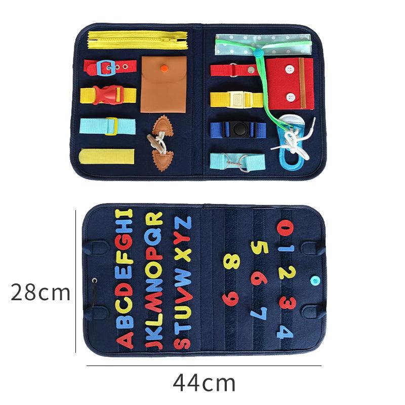 New Busy Book Children's Busy Board Dressing And Buttoning Learning Baby Early Education Preschool Sensory Learning Toy - Nioor