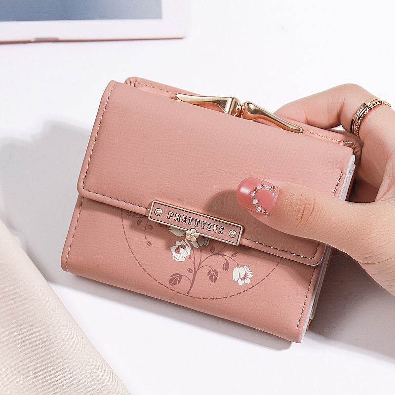 Women's Fashion Simple Tri-fold Wallet Card Case