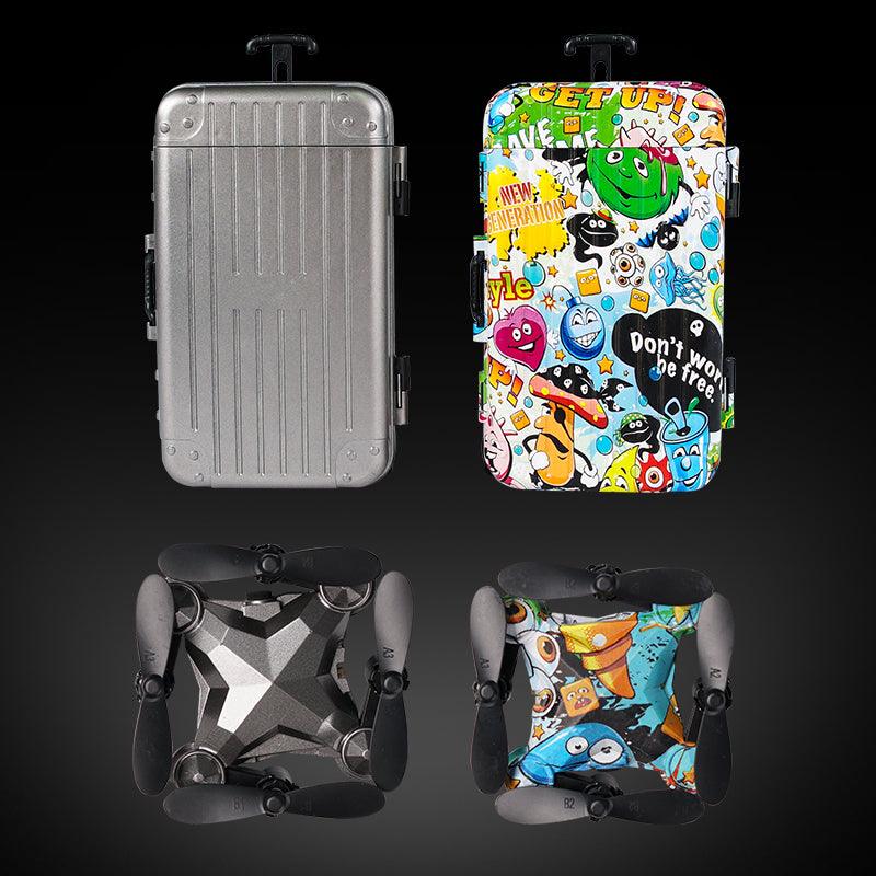 New Luggage Box Storage Box Folding Mini UAV Aerial Photography Remote Control Four Axis Children's Toys Drone - Nioor