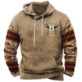 Western Style Printed Street Sports Fashion Trend Hoodie - Nioor