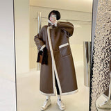 Women's Fur Padded Lambswool Coat - Nioor