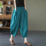 Cotton Harem Pants Linen Loose Bloomers - Nioor