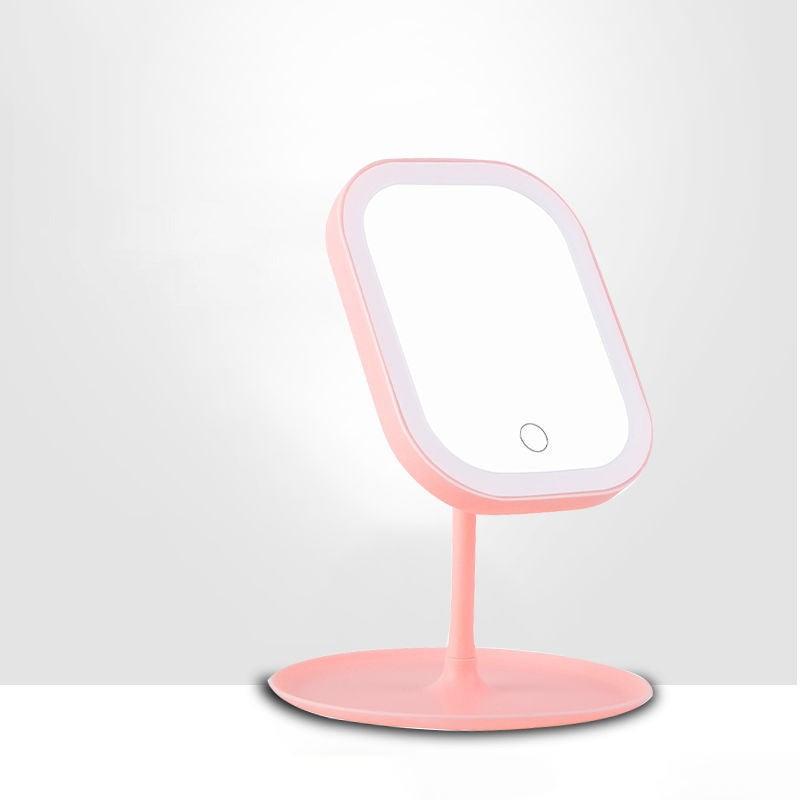 Desktop Mirror Dressing Mirror With Light Bulb Fill Light Beauty Makeup - Nioor