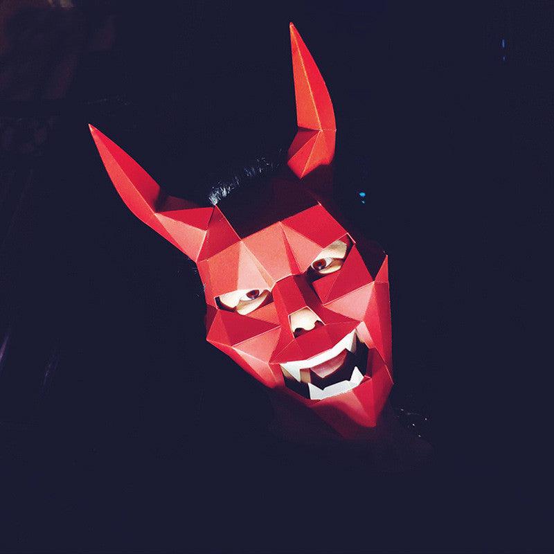 Devil Mask Animal Headgear 3D Paper Mold DIY - Nioor