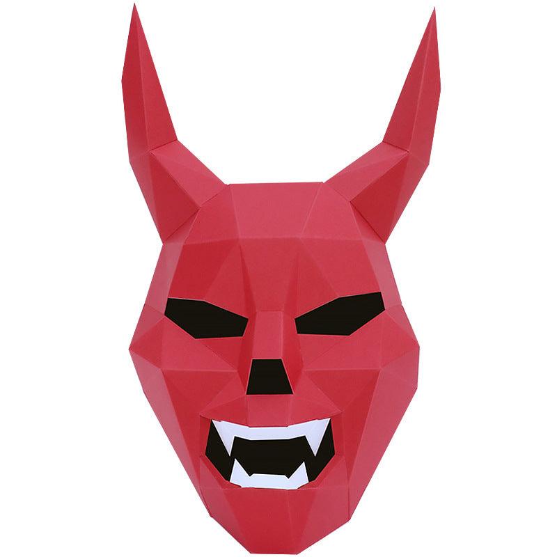 Devil Mask Animal Headgear 3D Paper Mold DIY - Nioor