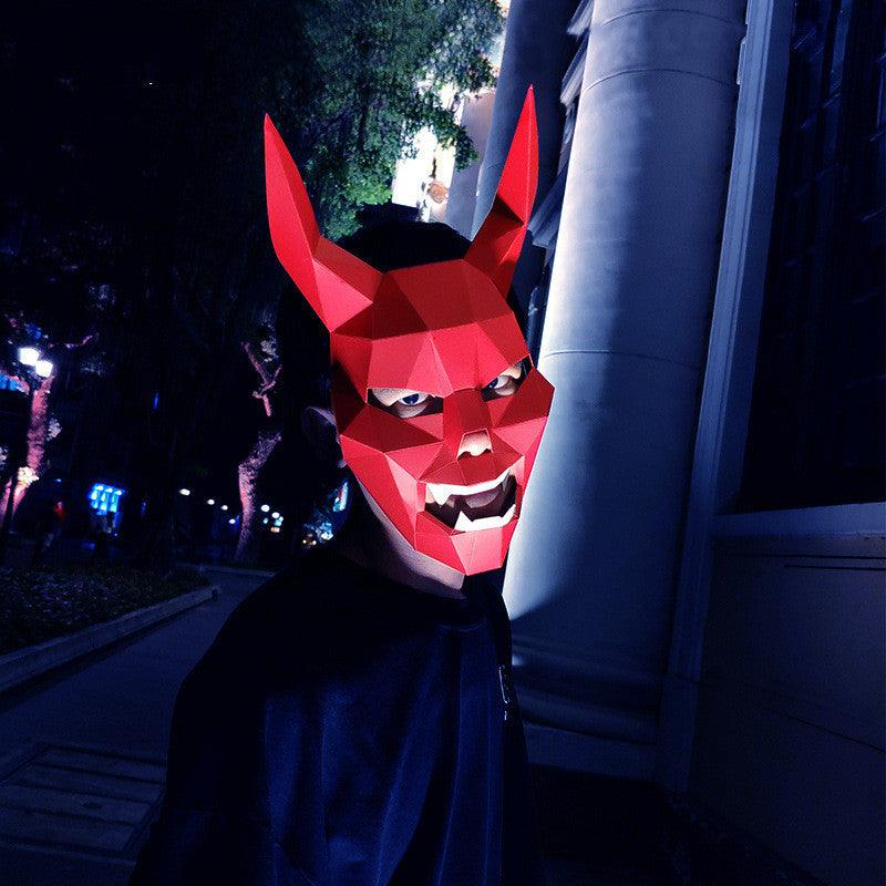 Devil Mask Animal Headgear 3D Paper Mold DIY - Nioor