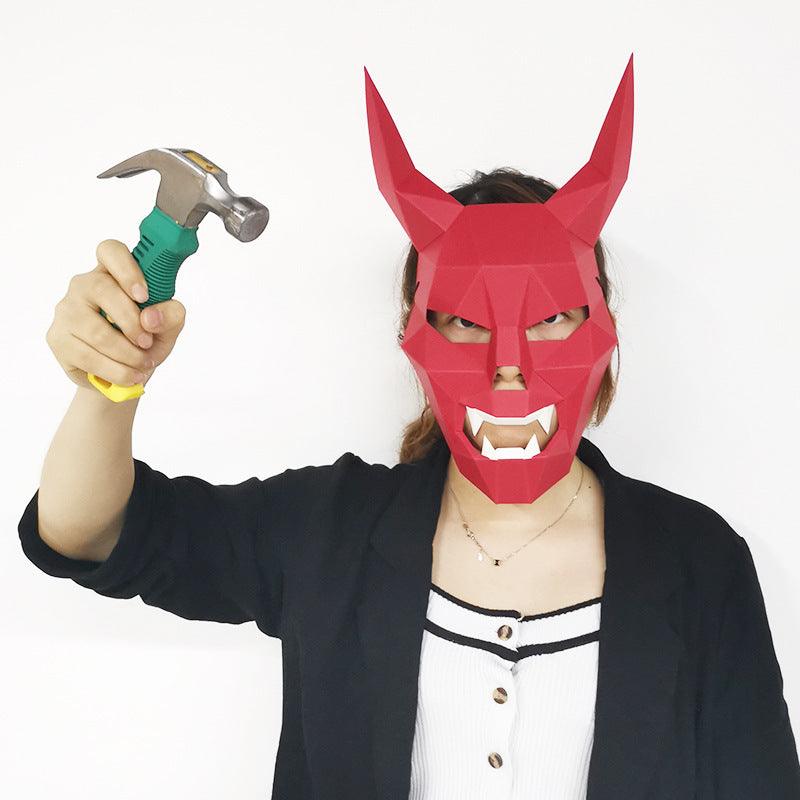 Devil Mask Animal Headgear 3D Paper Mold DIY - Nioor