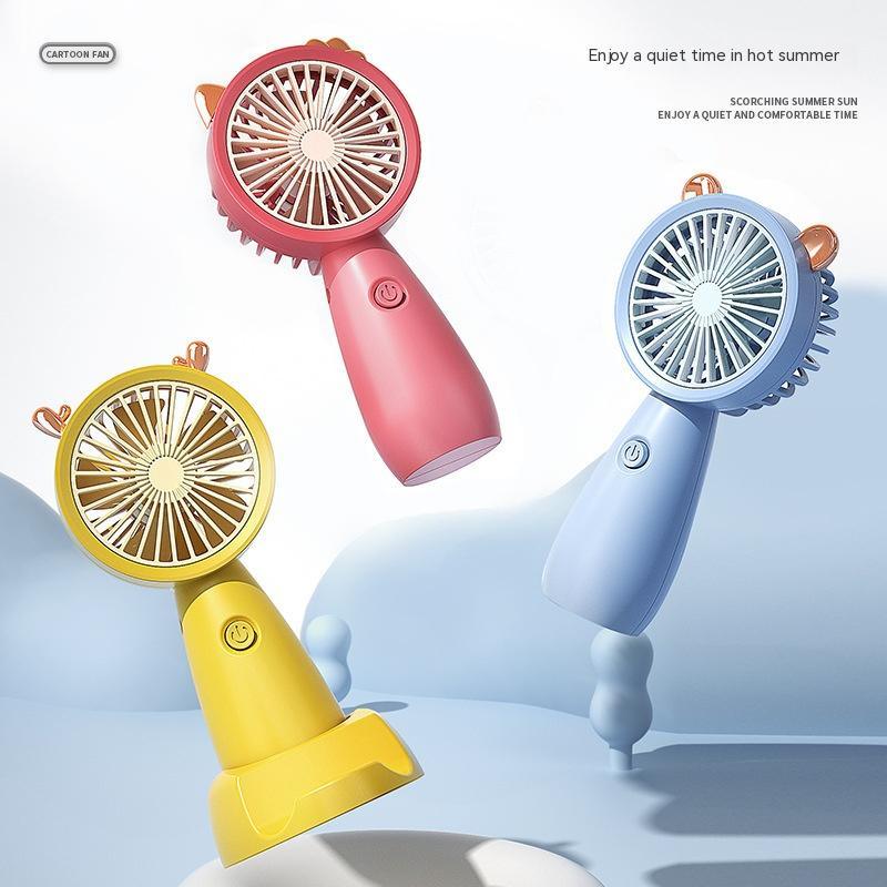 Handheld Portable Fan USB Charging Cartoon - Nioor