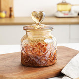 Stained Glass Sealed Jar Love Glass Bottle Household Transparent With Lid Kitchen Food Storage Jar Kimchi Jar - Nioor