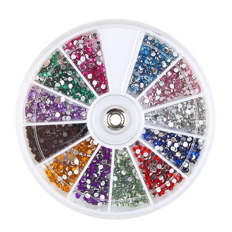 Diamond fake nails domestic rhinestones 12 colors - Nioor